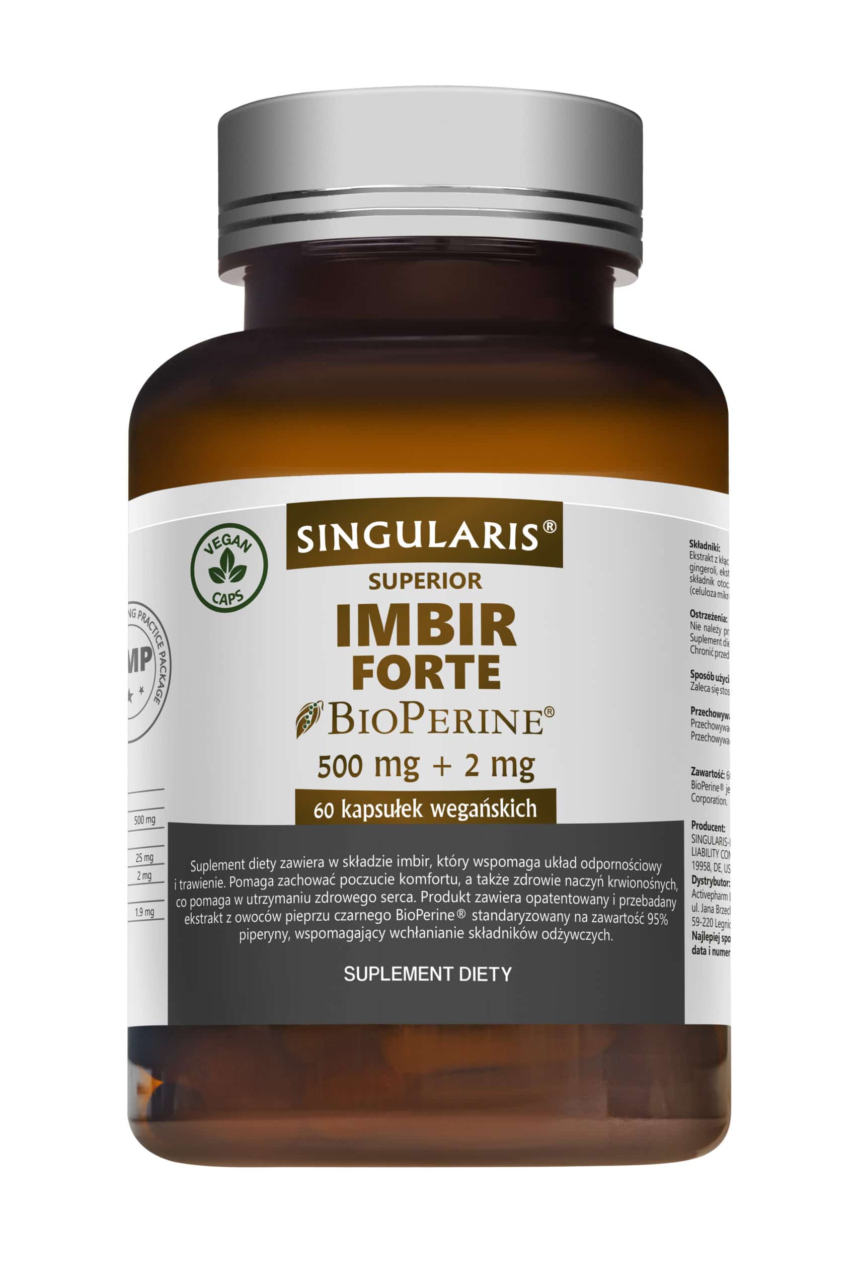 IMBIR FORTE SINGULARIS® SUPERIOR - 60 kapsułek wegańskich