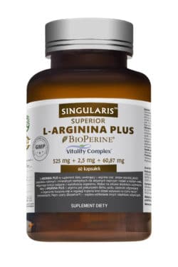 L-ARGININA PLUS 525 mg SINGULARIS® SUPERIOR 60 kapsułek